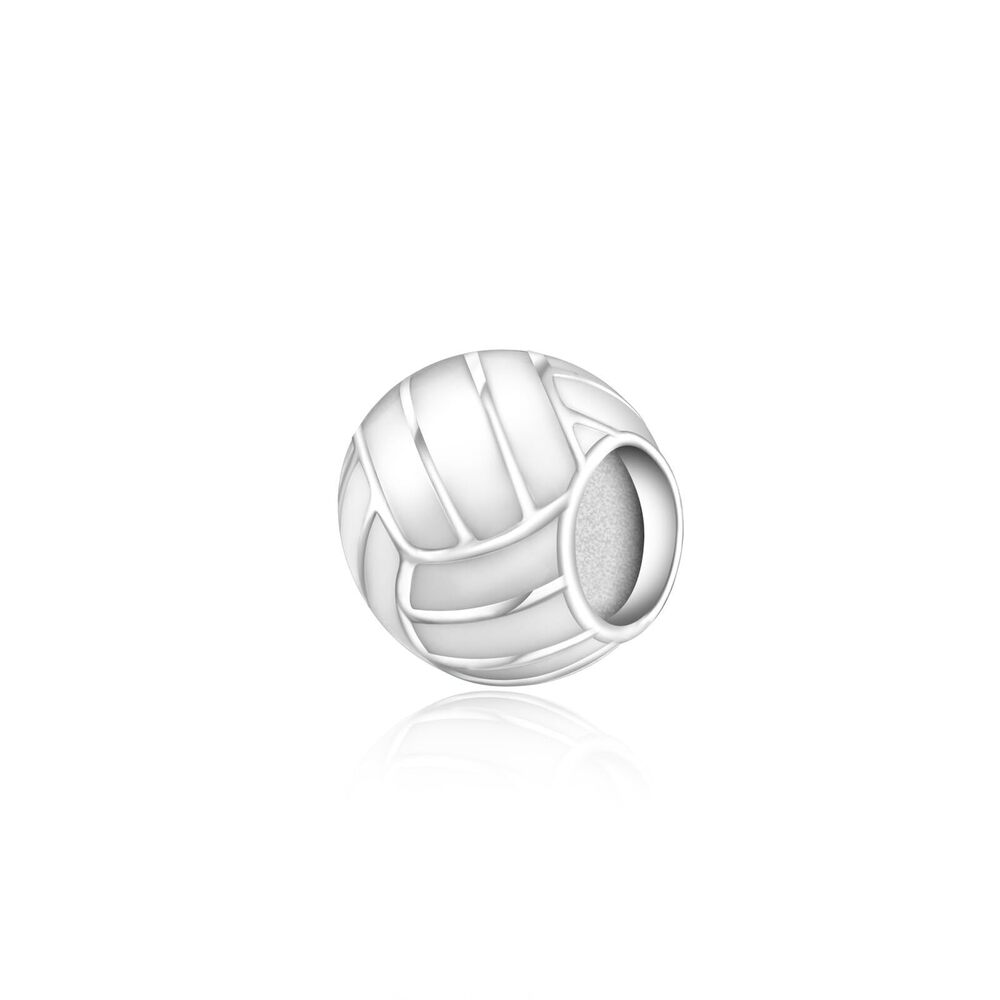 8712 Ball Bead Charm for Jewelry Making - 925 Sterling Silver Sports